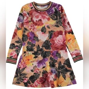 Molo Multicolor Floral Long Sleeve Dress